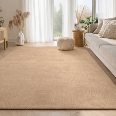 Elion Modern Machine Washable Beige Area Rug