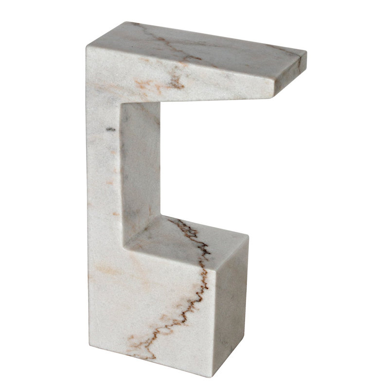 Table de bout Aero, Marbre blanc