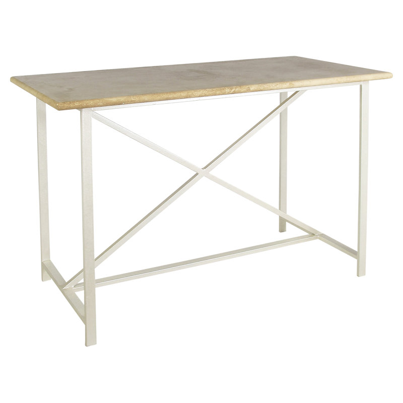 Metropolitan 60" Console Table, Lite Travertine