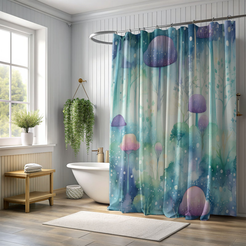 Rideau de douche Woodland Eden - Premium, H 74 po x l 71 po