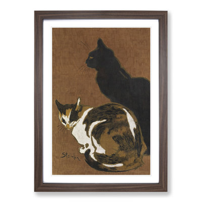 Two Cats by Theophile Steinlen - Framed Print