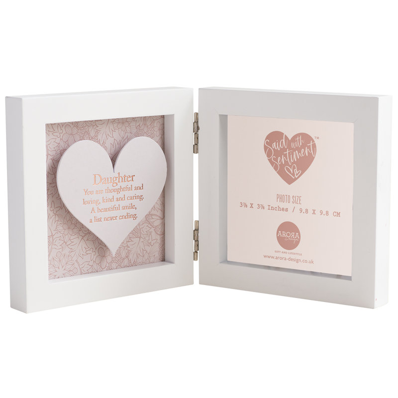 Said With Sentiment White Wood Shadow Box Picture Frame