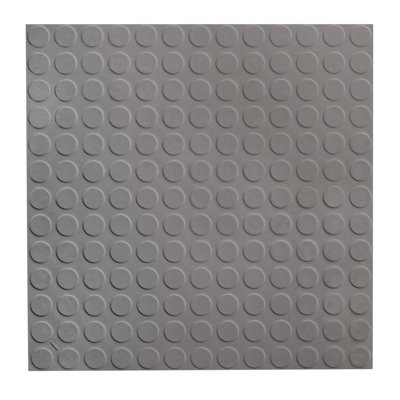 Roppe 992 Low Profile Circular Rubber Tile Color Dark Gray