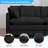 Boneless 77.2" Modular Sectional Sofa With Movable Ottomans - Chenille Fabric, High-resilience Foam Cushions & Removable Armrests (56.3"w X 33.1"h, 4 Color Options)"-1026837541