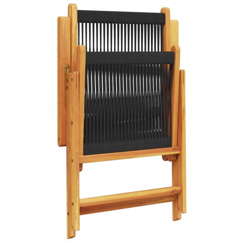 Thionville Patio Dining Accent Chair, Black