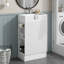 Meuble-lavabo autoportant avec lavabo, meuble de rangement réversible pour salle de bain, idéal pour les petits espaces