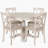 Stylish 5 Piece Dining Table Set With Round Table And 4 Comfortable Kitchen Room Chairs For Family Gatherings And Dining Delights.-1872889377