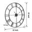 Horloge murale pour décor de salon, horloge murale ronde en métal à chiffres romains-1544030687