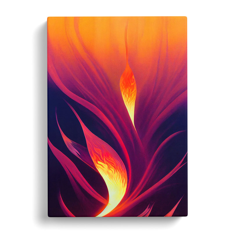Eichorn Floral Flame - Wrapped Canvas, 50cm H x 35cm W x 3cm D