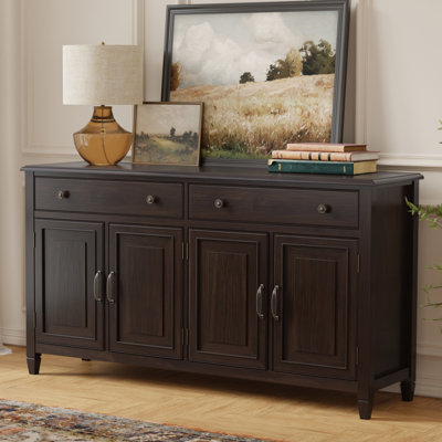 67"W Solid Wood Traditional Large Sideboard Buffet Storage Cabinet with Drawers