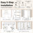 Entry Front Exterior Fiberglass Door 32" x 80" Primed White 6-Lite Clear Glass Prehung Door Fixed Double Sidelite White 1 Lite Clear Glass Door With Jamb, Right-Hand Inswing (Not Included Hardware Kit)-136031642-136031644-136031639