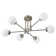 Tameya Sputnik Modern Linear Chandelier With Milky White Glass Shade