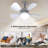 Ceiling Fans With Lights And Remote, Ceiling Fan Light 3000K-600...