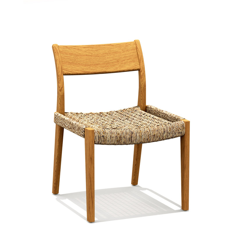 8 Seats 9 Pcs Grade-A Teak Wood Dining Set: 84" Amilo Rectangle Table And 8 Amilo Stacking Chairs (2 Arm & 6 Armless Chairs) #11AM3002
