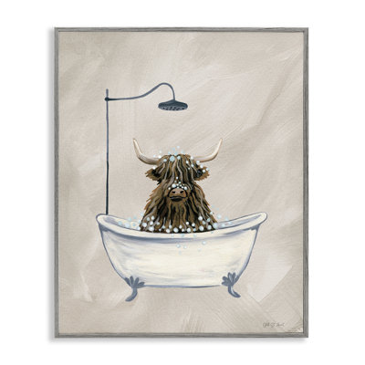 Art giclée Highland Cow Bubble Bath par Yvette St. Amant