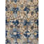 Shibori Hand Knotted Wool Area Rug in Gold/Blue/Ivory/Gray-1461718086