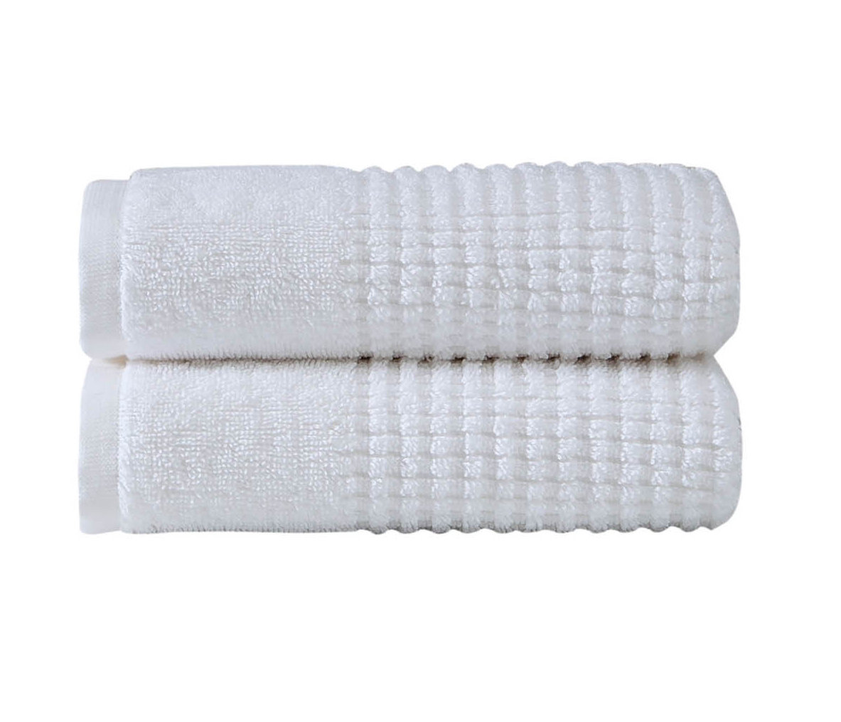Earline 2-Piece Turkish Cotton Hand Towel Set, White