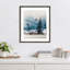 Dusty Blue Trees III by Isabelle Z Wood Framed Wall Art Print-100672496