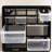Plastic Storage Drawers, 12-Drawer Parts Organizer,  Desktop or Wall Mount Container for Hardware, Black