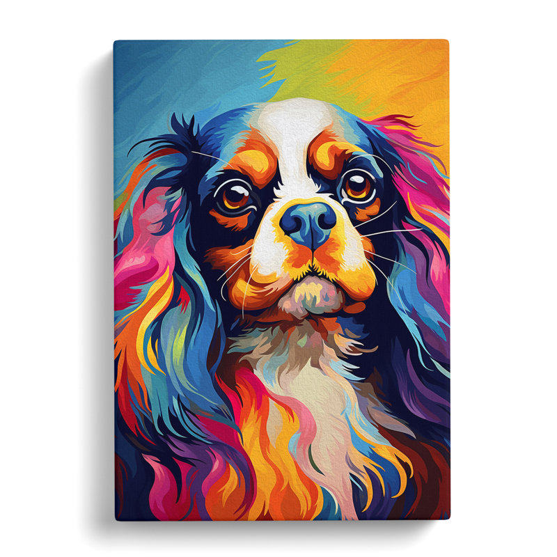 Cavalier King Charles Spaniel Modern No.2 - Wrapped Canvas Print, 50cm H x 35cm W x 3cm D