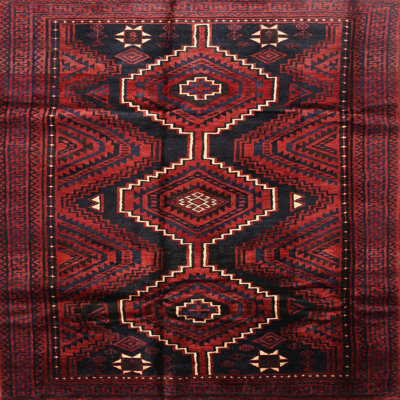 Tapis noir / rouge Southwestern
