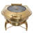 6.34Qt Stainless Steel Gold Round Chafing Dish Buffet Set