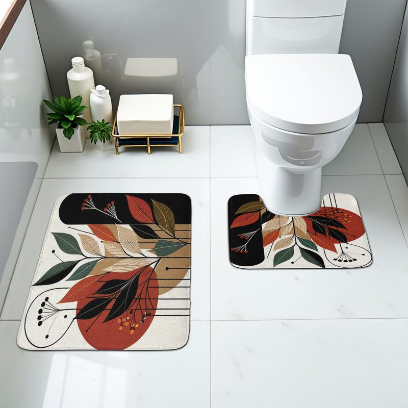  Ensemble de 2 tapis de salle de bain Bohemian