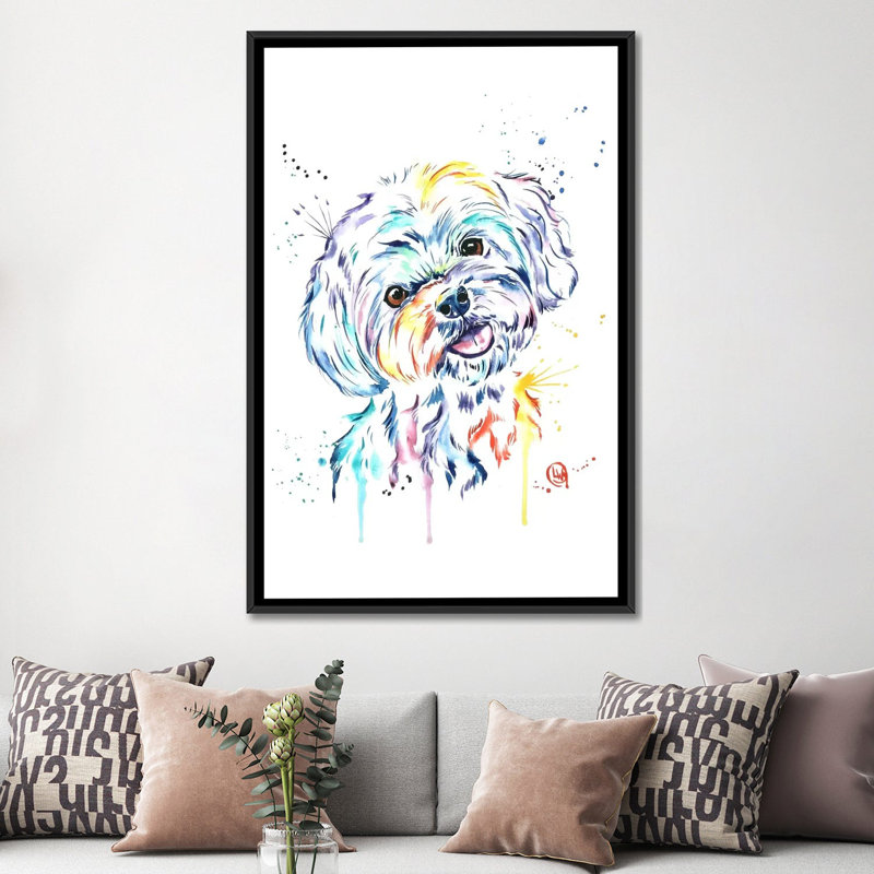 «Havese» par Lisa Whitehouse, impression sur toile, H 60 po x l 40po x P 1,5 po, Toile avec cadre noir, Pas de tapis