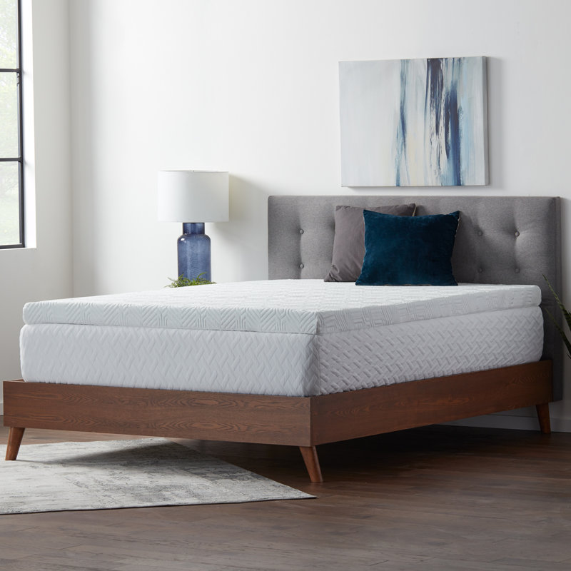 Full Size 4" Gel Memory Foam Mattress Topper with Cover