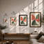 Pinwheel Geometry Mid-Century - Framed Print-1101412752-1101412765