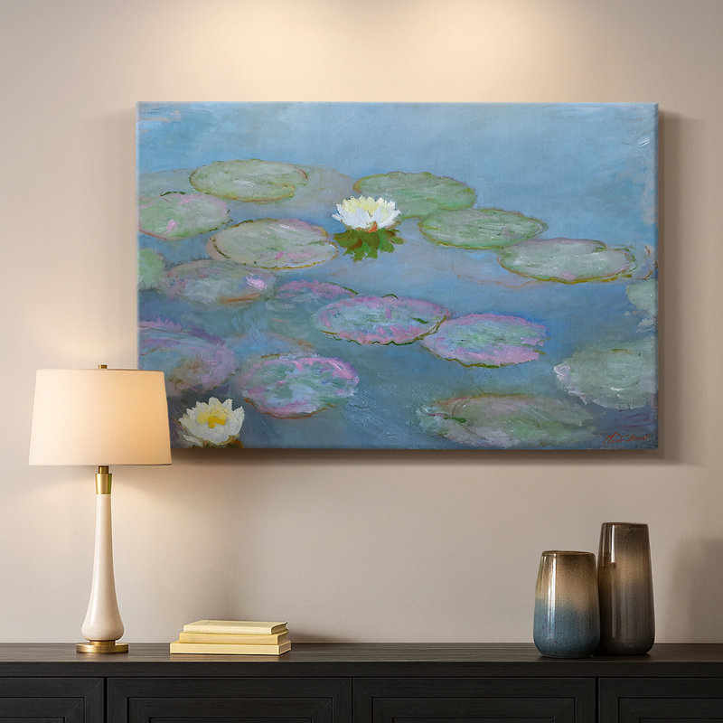 Water Lilies -Claude Monet-Gallery Wrapped Canvas-c. 1897–1899, 18x27