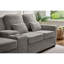 Canapé rembourré de 114 po avec console, 2 porte-gobelets et 3 ports USB câblés, canapé en tissu de lin moderne avec 4 coussins pour salon, appartement (4 places)-1830753169
