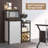 3-Tier Mini Fridge Cabinet With Microwave Stand, Wooden Utility Storage Shelf For Dorm Kitchen, Multifunctional Baker Rack With Ample Storage Space