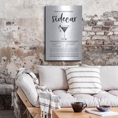  Art mural en métal «Sidecar» par 24 po x 36 po
