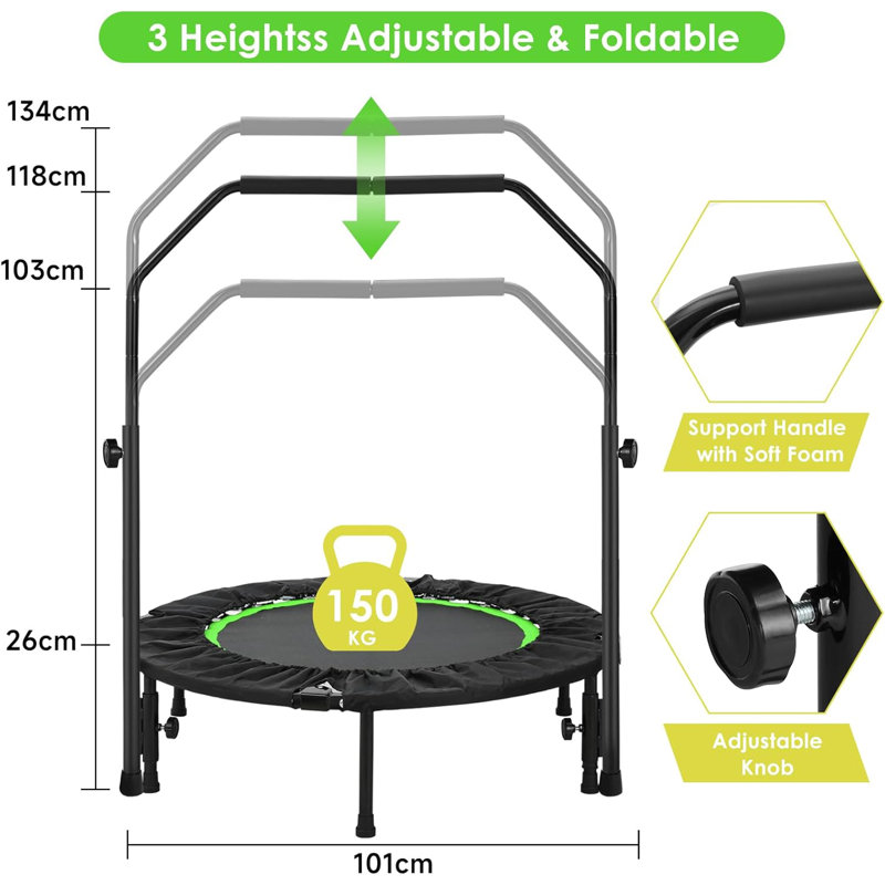 Caydance Dakota Fields 101cm Circle Fitness Trampoline