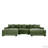 130" Oversized Corduroy Fabric Cloud Modular Sectional Couch with Throw Pillows and 2 ottoman, Easy Assembly-116743634