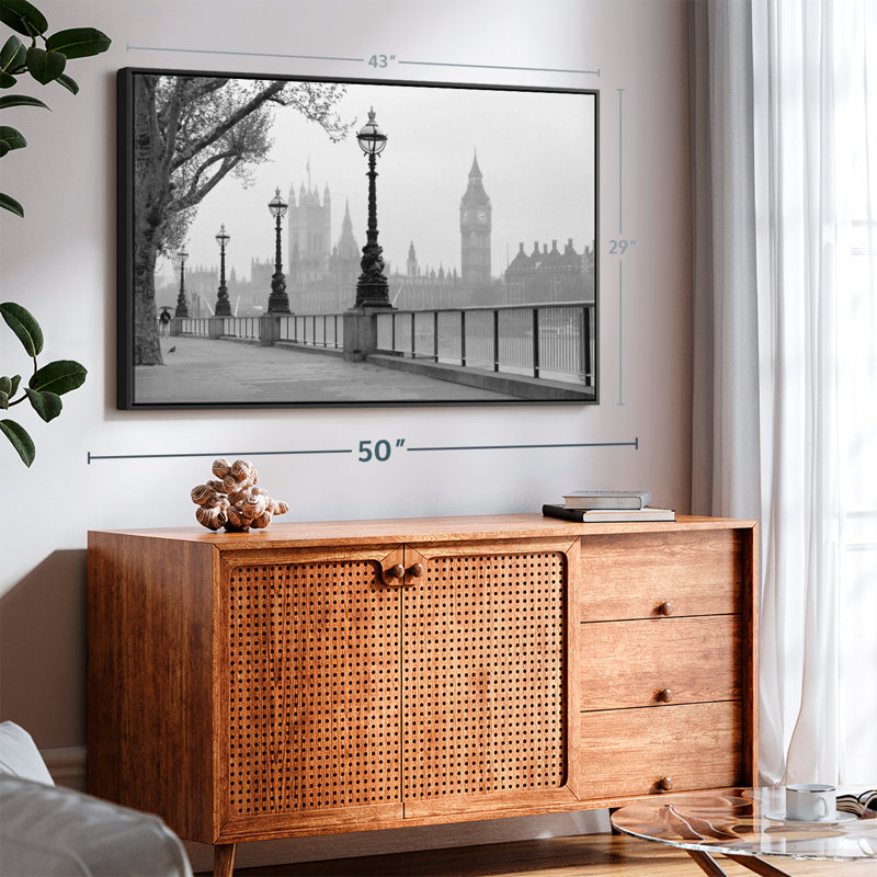 «London Black and White Wall Art», H 43 po x l 29 po