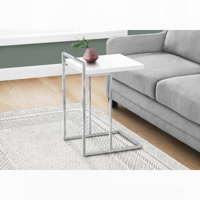 Table d'appoint moderne, table de bout en forme de C pour le salon, la chambre à coucher
