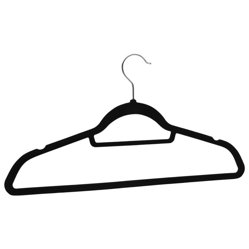 Materse Non-Slip Standard Hanger, Black