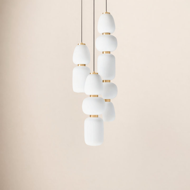 Kace 3 - Light Black/Gold LED Cluster Pendant