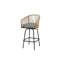 Ensemble de bar d'extérieur 3 pièces, ensemble de table et chaises de patio, ensemble de patio à hauteur de bar - 2 chaises de bar pivotantes, 1 table de bar ronde-982811228
