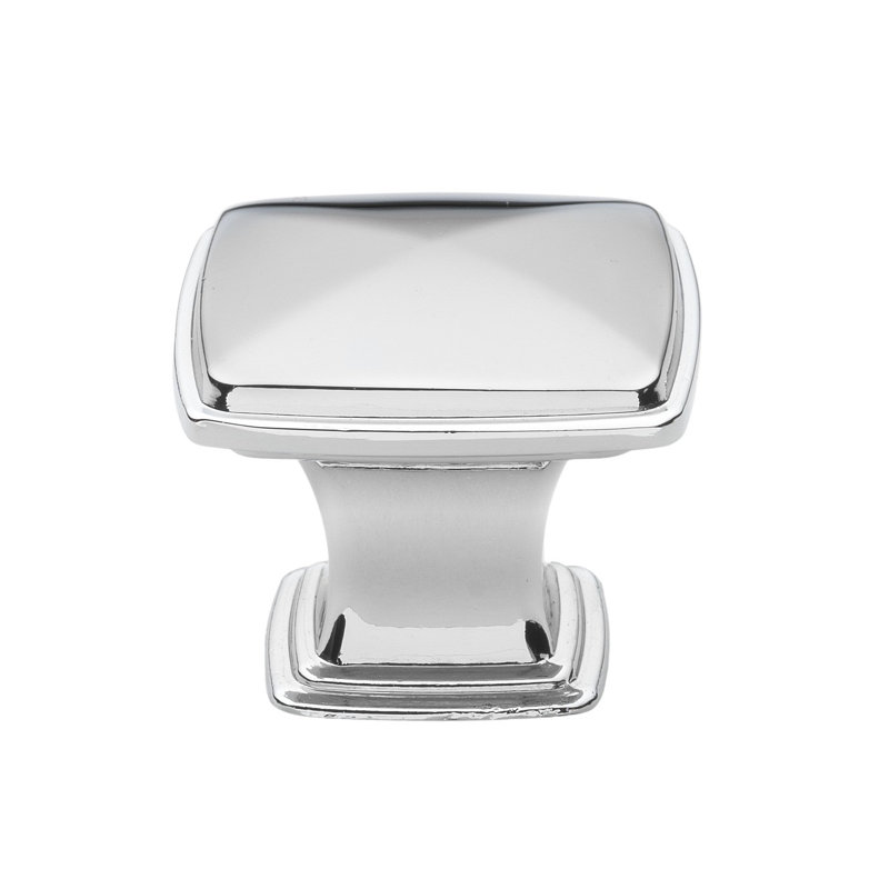 Poignée carrée de 1 1/4 po Deco, Chrome poli