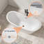 Baignoire de trempage blanche autoportante en acrylique 67 "x 29,5" avec drain