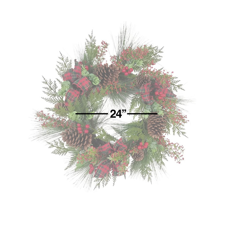 Faux Plastic 24'' Wreath
