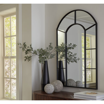 Sulser Metal Window Pane Wall Mirror