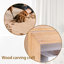 Console rustique en bois massif avec tablette de rangement