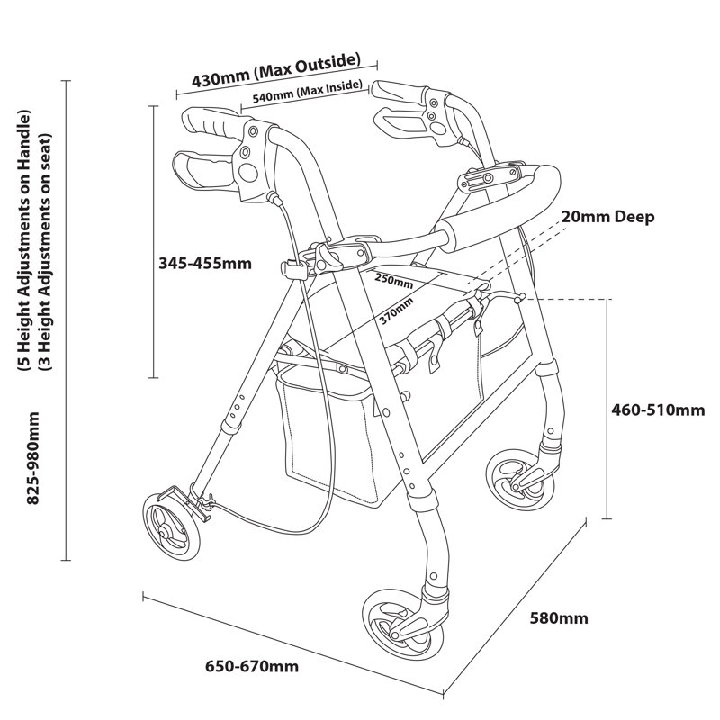 Aluminium Bar Cart, Blue
