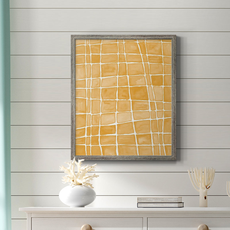 Square Bluff IV, toile encadrée de qualité supérieure - prête à être accrochée, H 24 po x l 20 po, Gris