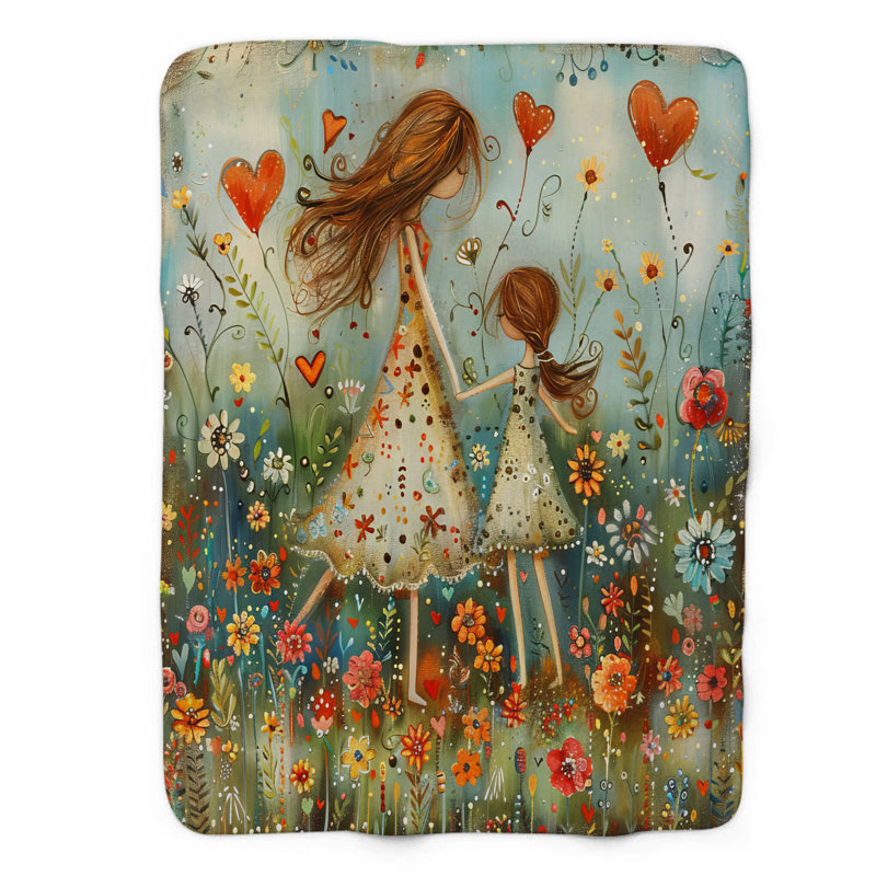 Caring Hearts - 1 Piece Premium Blanket, Twin