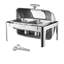 4Qt 1 Pack Rectangle Roll Top Chafing Dish Set 2 Pans Stainless Steel